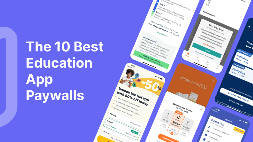 10 best education app paywalls