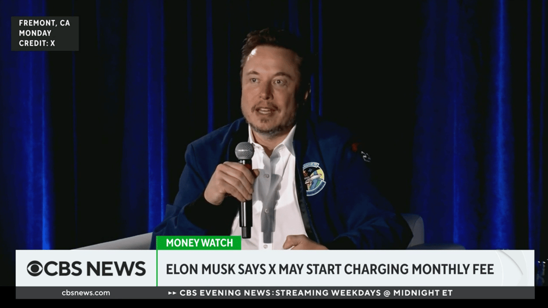 Elon Musk says X may start charging monthly fee
